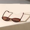 2PCS Women Small Oval Sunglasses Vintage Women's Brand Designer Sun Glasses Fashion UV Protection Shades