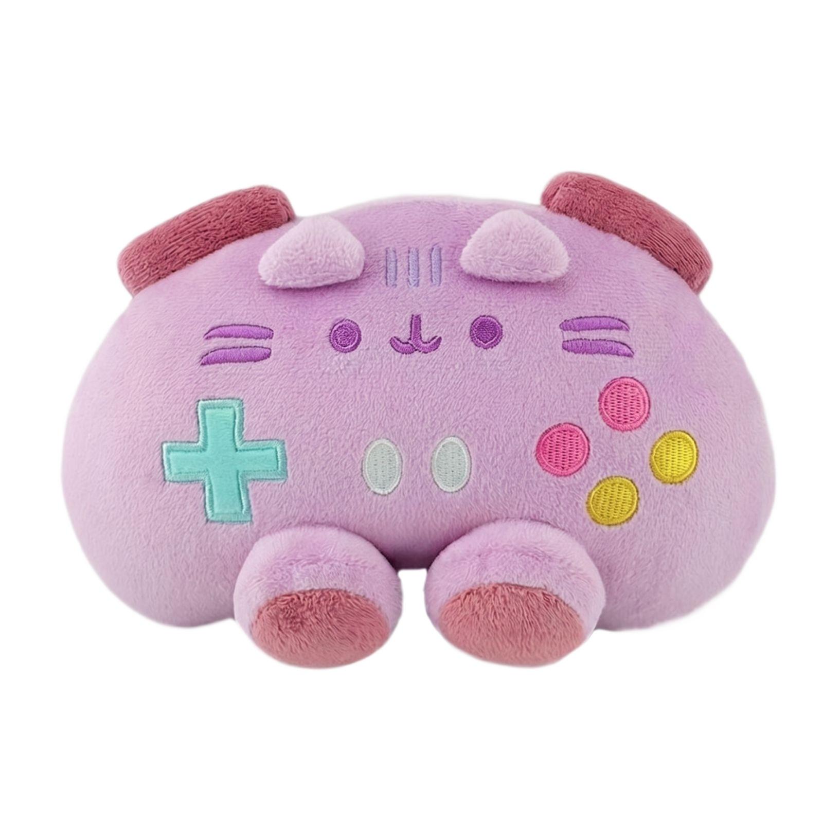 

Plush Cat Toy with Headphones Soft Stuffed Animal Decorative Pillow Comfortable and Cute Design for Home or Office Use One Size