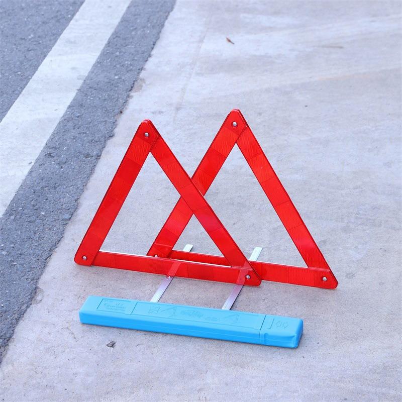 2Pcs Car Tripod Folded Stop Sign Reflector Emergency Breakdown Warning Tool Triangle Reflective Safety Hazard Car Accessories