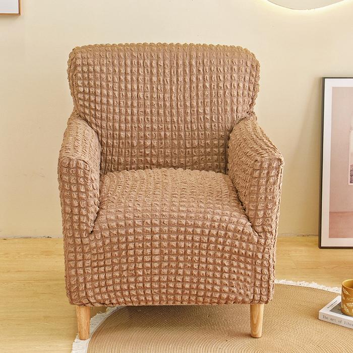 Bubble Grid Club Chair Cover Stretch Tub Bar Armchair Slipcovers Leisure Single Sofa Covers Cafe Bar Counter