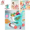 durable Plastic Shopping Cart For Kids Role Play Supermarket Child Development Fun