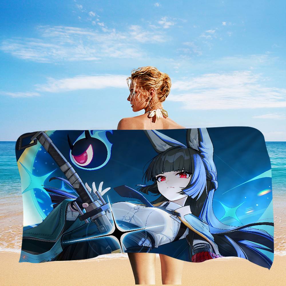 Anime Z-Zenless Zone Zero Beach Towel Colorful Bath Towels For Girl Microfiber Quick Dry Sand Beach Yoga Spa Gym Pool