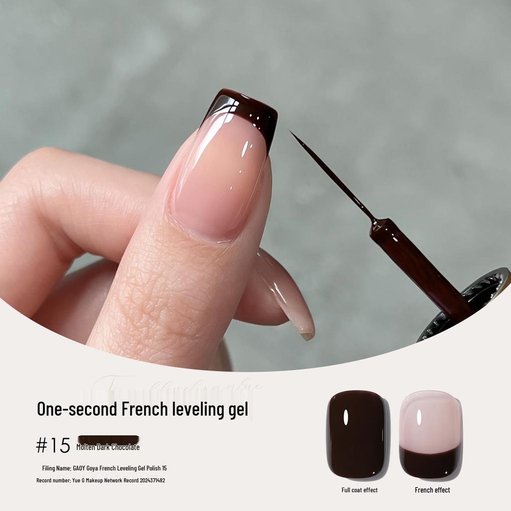 Gaoy Autumn/Winter Leopard Print Gel Polish in Caramel Brown for French Manicures