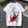 Cotton Top Japanese Anime Naruto Tshirt Graphic Boys Tshirt Shortsleeved Top Sasuke Childrens Clothes Comic Merchandise