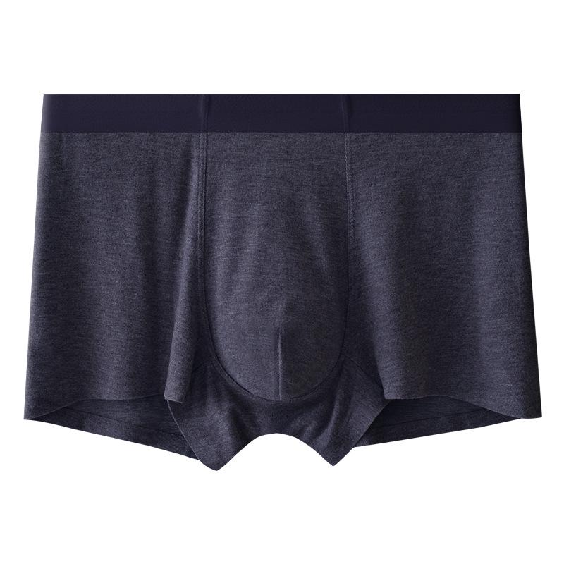 Men's Brushed Seamless Winter Boxer Briefs – Soft, Warm, Antibacterial Silk Trunks