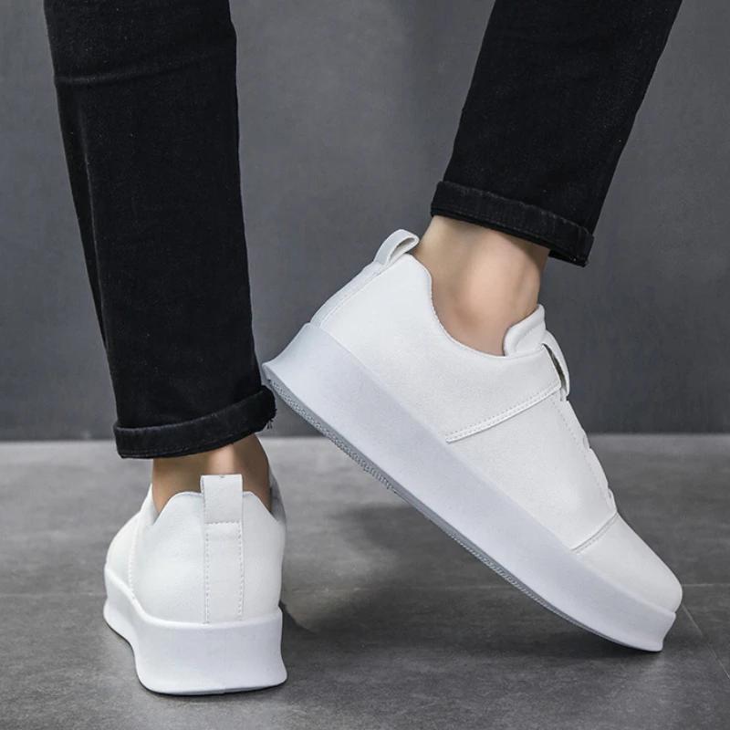 2025 New Men's Sneakers Fashion White Causal Shoes for Men Brand Designer Skateboard Shoes Outdoor Versatile Men's Walking Shoes