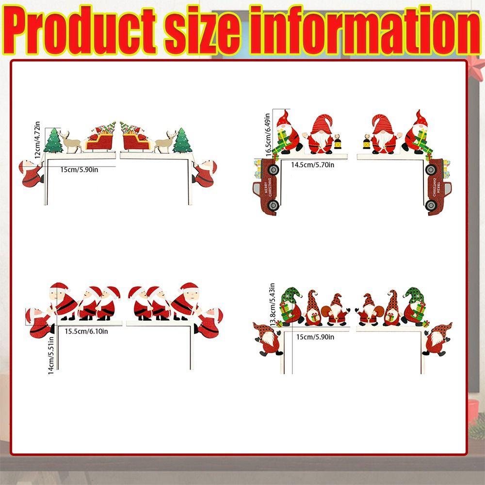 Santa Claus Door Frame Decoration Wooden Door Pendant Creative Christmas Decoration