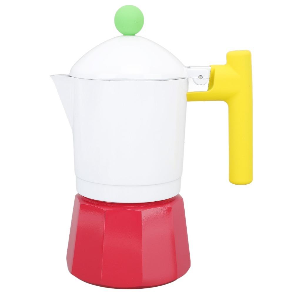 Aluminium Alloy Moka Stove Coffee Maker Stovetop Design Colorful Stovetop Moka Maker Durable Moka Maker Pot Coffee Brewing красный