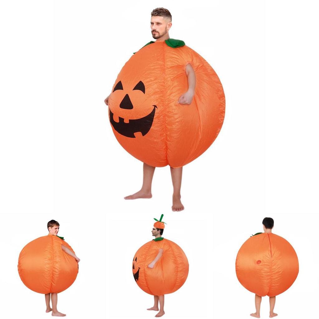 Costume gonfiabile zucca di Halloween, costume da passeggio con bambola cartoon