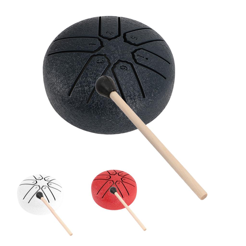 Tobă cu limbă din oțel de 3 inch, mini tobă fără griji, 6 tonuri, pentru meditație, vindecare a minții și corpului, yoga, percuție I