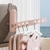 2Pcs Plastic Folding Clothes Hanger Rack Hanging Clothes Hanger Clothes Storage Organizer Hotels