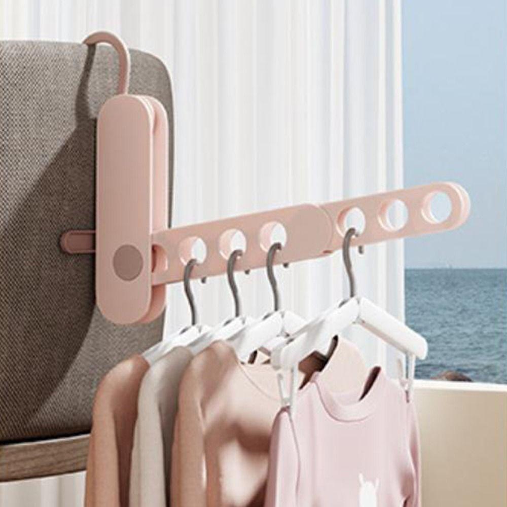 2Pcs Plastic Folding Clothes Hanger Rack 7 Holes Clothes Drying Rack  Hotels