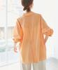 ROPE PICNIC Comfort Series Cool and Cotton Voile Orange Shirt, Breathable, Back-Tuck Shirt, Women's, (70)