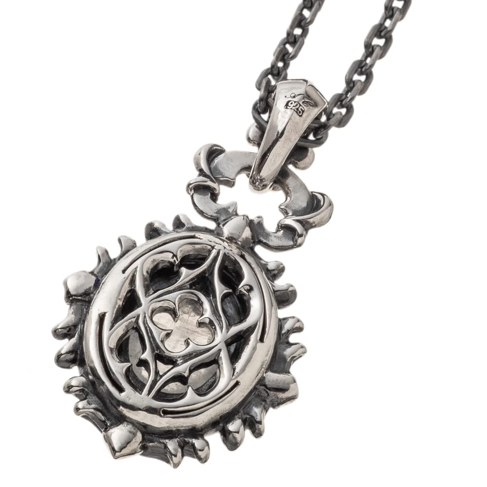 Artemis Classic Rose Cut Blue Moon Pendant (acp0361) - Men's Silver Accessory, 925 Sterling Silver with Moonstone