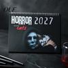 High Definition Dark Aesthetic Calendar 2027 Horror Movie And Cats Wall Calendar, Halloween Large Scary Macabre Monthly Scheduler Characters 12 Spooky