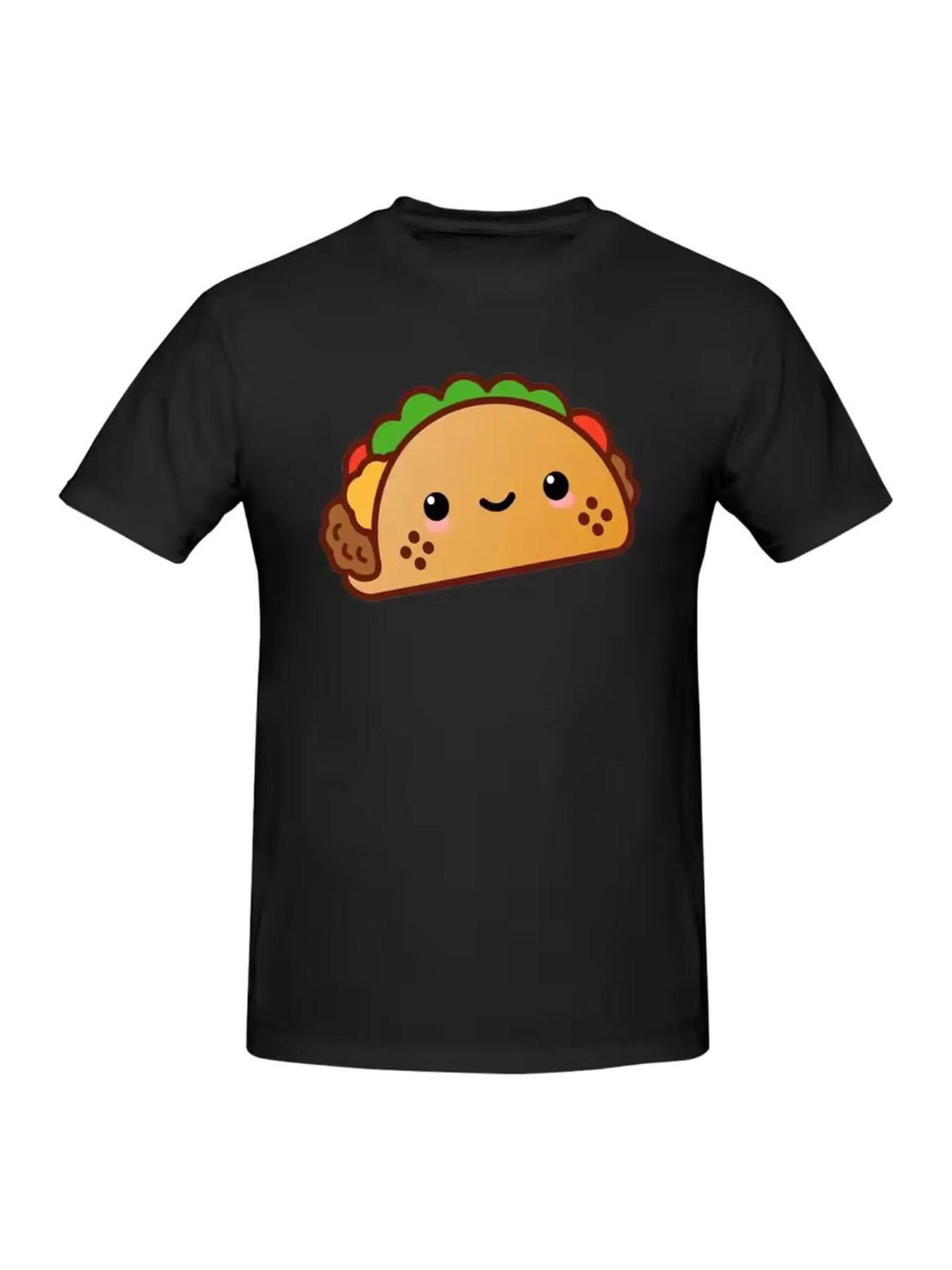 

Happy Taco 100% Cotton T-shirt Unisex Fashion T Shirts Unisex O-Neck Short Sleeve S-6XL 4XL