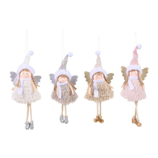 Christmas Angel Doll Decoration Plush Angel Christmas Tree Hanging Ornaments for Christmas Party New Year Wedding Valentine's Day Decoration