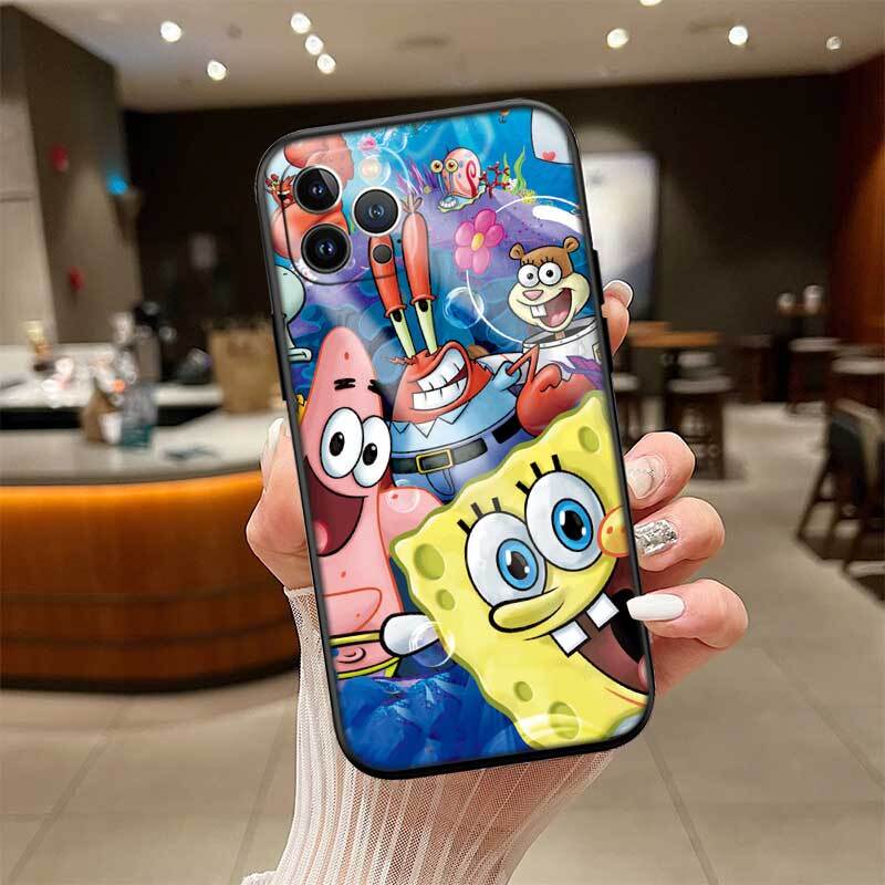Cartoon SpongeBob Phone Case for Motorola Edge 60 60s 70 G86 G56 G54 E14 G04S G45 G54 G64 X30 X40 X50 S30 S50 Pro Power Tylus