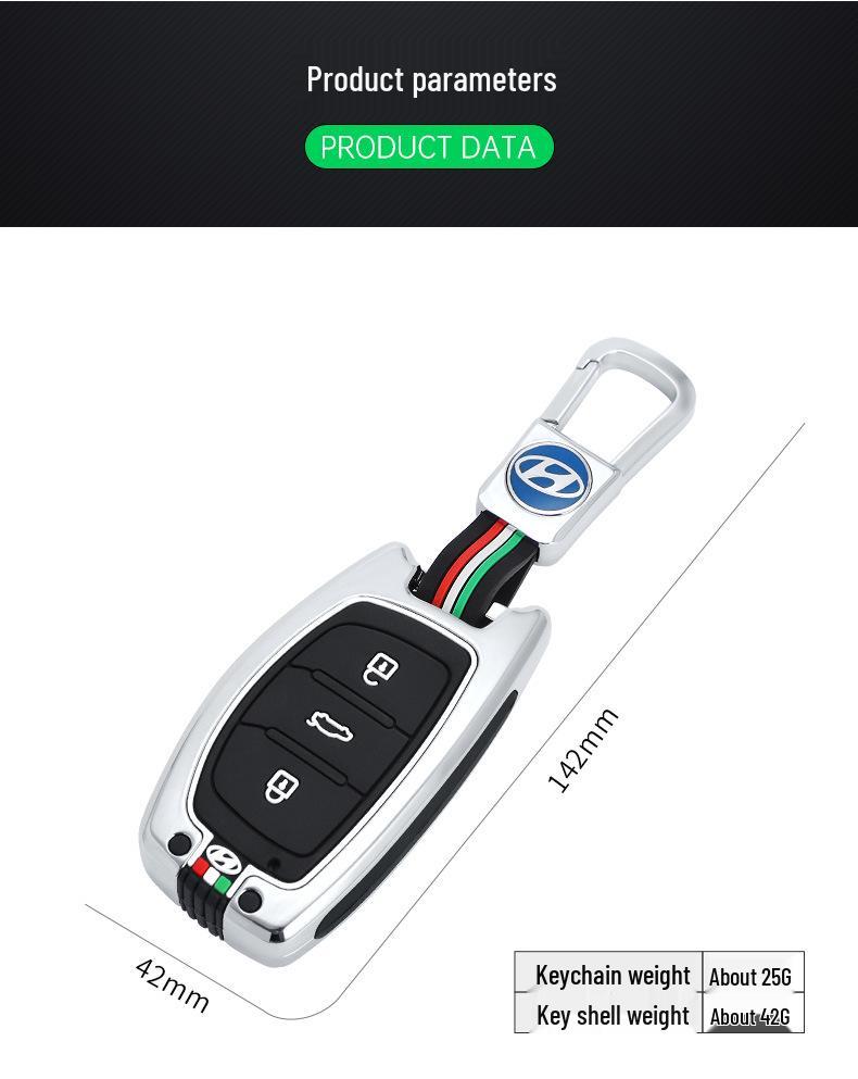 Beijing Hyundai Elantra Key Case: Full-Coverage Personalized Shell for Elantra, ix25, Mistra with Special Buckle