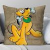 P-Pluto-Kissenbezug mit animierten Cartoon-Figuren, quadratisch, für Schlafzimmer, Sofa, Freizeit, Komfort, Auto, Wohnzimmer, Heimdekoration, 40 x 40