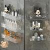 Water Ripple Wall-Mounted Bathroom and Kitchen Corner Shelf with Glacier Texture