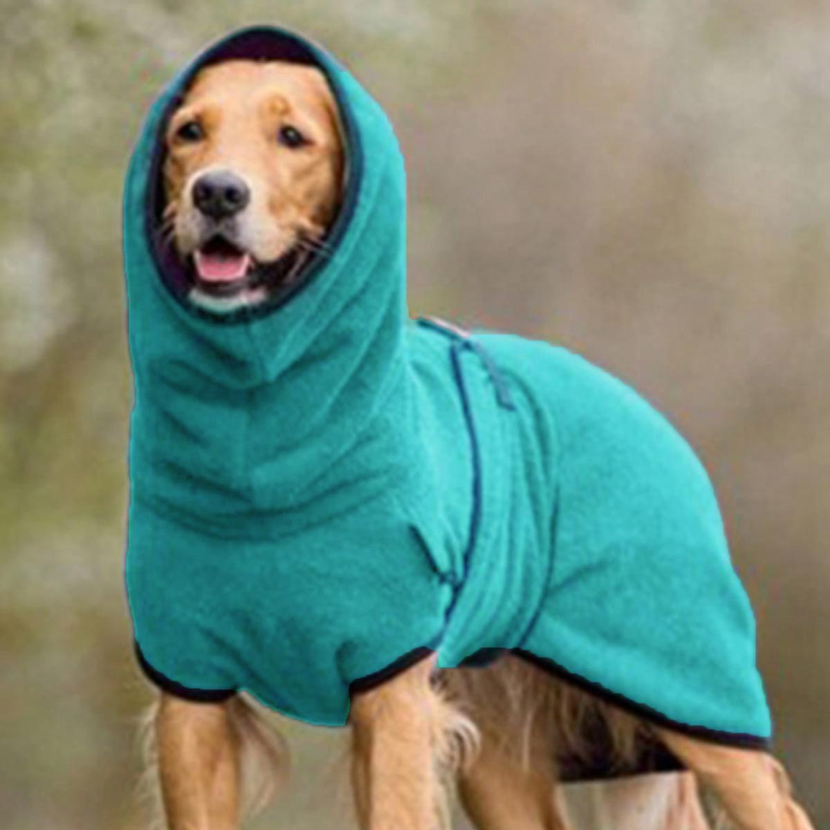 Universele Hondentrui voor de Winter voor Whippet, Greyhound Gezellige Fleece Trui, Jas voor Lurcher En Kleding met Warme Voering, Verstelbare Band M (Blue,S) blauw