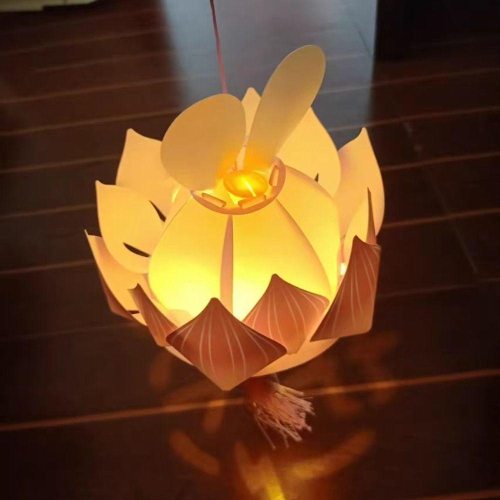 Handmade Mid-Autumn Festival Lantern DIY Glowing Light-Up Bunny Lantern  Hanfu Accessories
