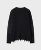NOIRER Cotton Damaged Combat Knit (Black)