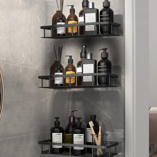 

Настенный треугольный угловой стеллаж для хранения, алюминиевый бесследный лоток, полка для ванной комнаты серебряный