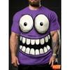 Funny Weird Face Graphic T Shirts For Men Fashion Trendy Short Sleeve 3D Printed T-shirts Loose Streetwear Catch Eyes Tees Tops