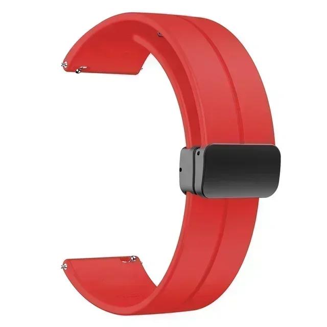 Magnetic Folding Buckle Band for Amazfit Bip 6 5 Active 2 GTR 4 3 Pro GTS 2e SmartWatch Silicone Strap for Amazfit Bip6 Bracelet
