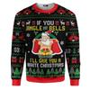 3d Print Santa Claus Playing Hockey Graphic Sweatshirts Men's Merry Christmas Crew Neck Pullover Sweater New In Xmas Hoodie