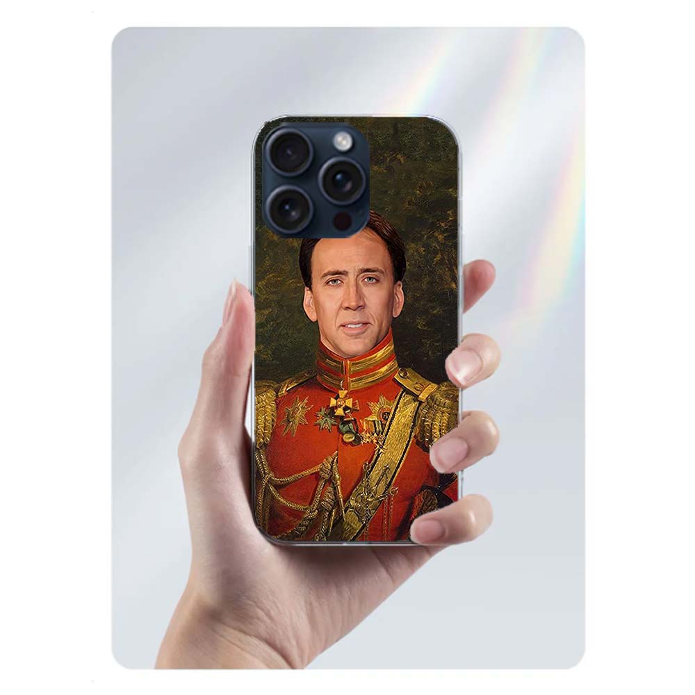 Lustiger Nicolas Cage Schauspieler Klare Handyhülle Für Iphone 17 Air 16 Pro Max 15 Pro 14 Plus 17E 16E 11 13 12 Mini Hüllen Hüllen Fundas C