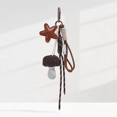 Bag Pendant Cartoon Nylon Woven Bag Accessories Star Mushroom Handbag Pendant For Women Gift KTB