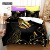 Black Golden Butterfly Duvet Cover Set Pretty Blue Butterfly Bedding Set Women Insect Polyester Comforter Cover for Girls Decor