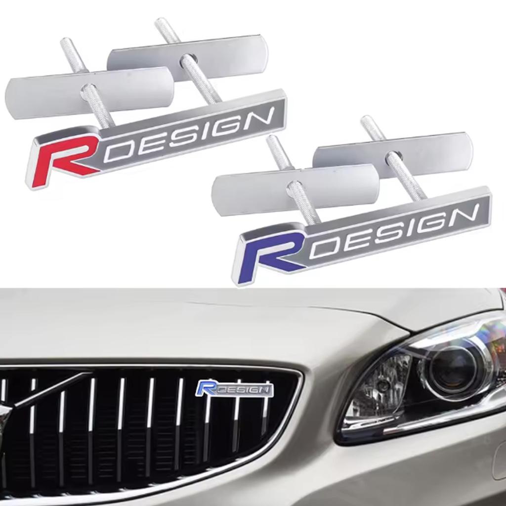 Auto 3D Kovové RDESIGN Logo Odznak Nálepka Auto Přední Mřížka Kufr Karoserie Emblém Nálepky Příslušenství Pro V40 V50 S40 S80 XC60 S90