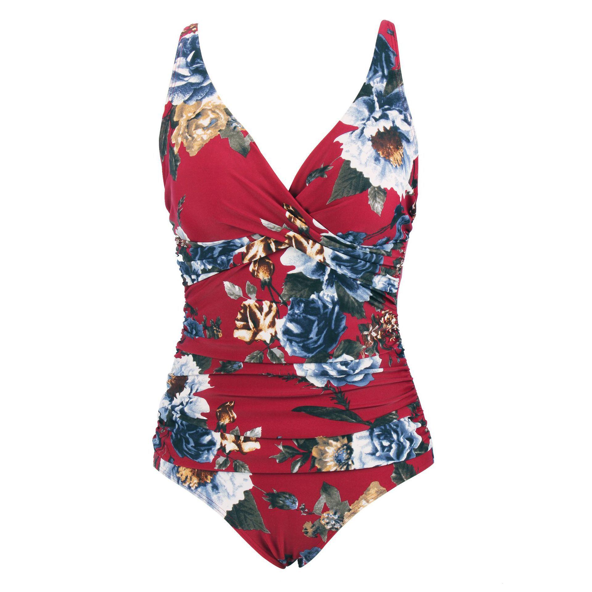 Женский сексуальный цельный купальник в европейском и американском стиле с принтом — фото 12