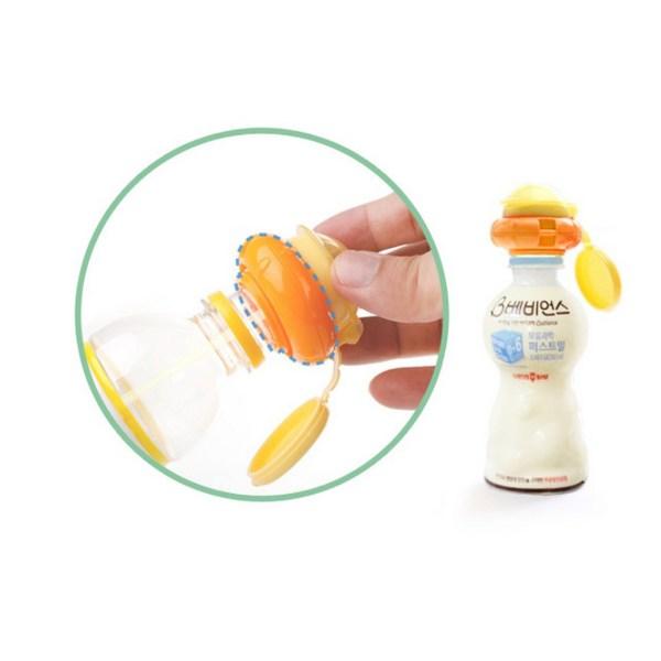 Flexa Kids One plastic bottle straw regular type, orange, 2 pcs.