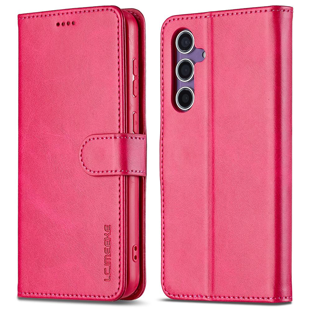 LC.IMEEKE For Samsung Galaxy A16 5G/A16 4G Case Calf Texture PU Leather Stand Wallet Phone Cover
