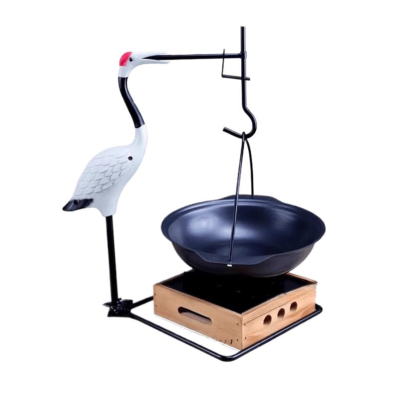Sule Crane Hanging Heated Stew Pot Set