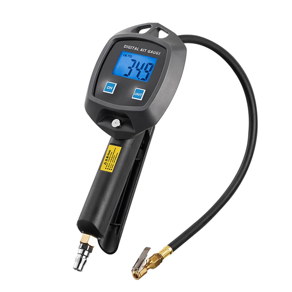 

Car Tire Manometro Tire Pressure Gauge 0-18Kg/cm2 0-1800KPA Universal Digital Display High-precision Monitoring Inflation Gun чорний