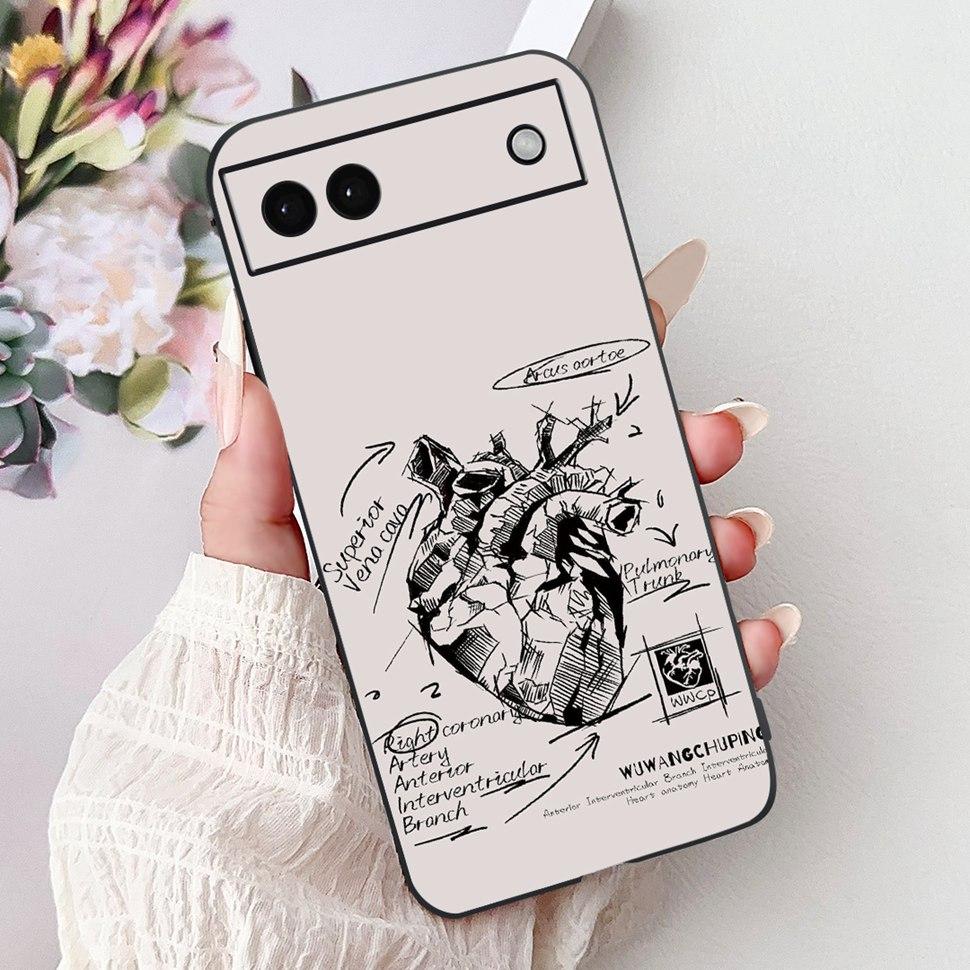 Luxury Painted Cover For Google Pixel 6A Case Soft Silicone Phone Case For Google Pixel 6A Google6A 2022 Back Cover 6.1"