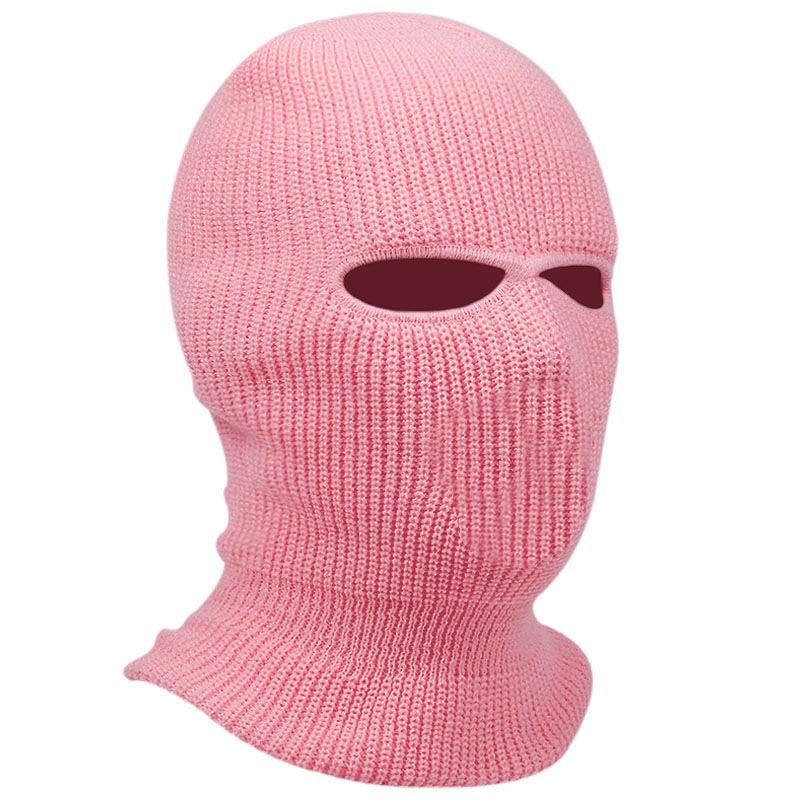 Two-hole ingot needle battle game, special battle winter skiing cold protection hood mask, men's and women's hats winter