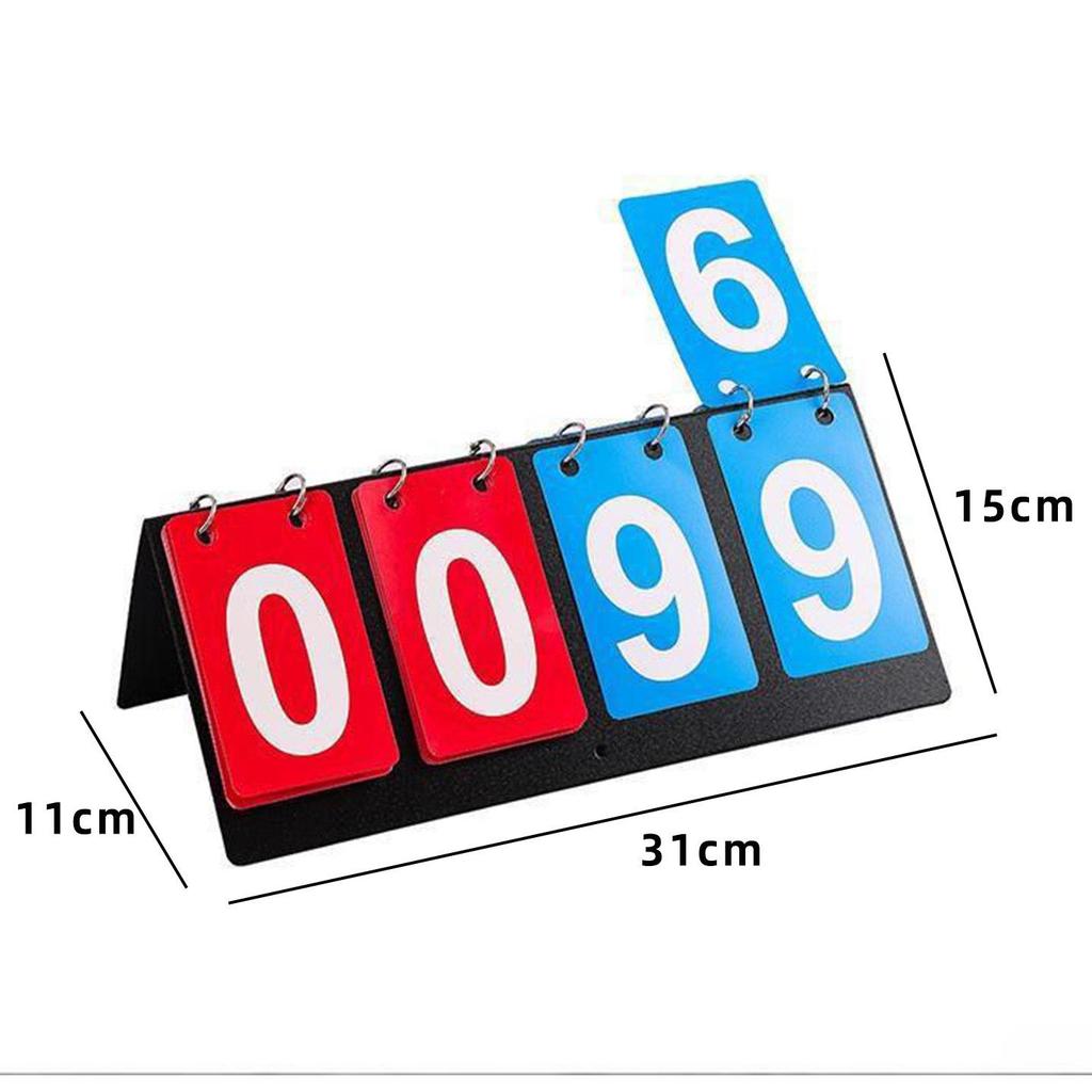 Placar Multifuncional Impermeável com Porta-Cartões para Basquetebol e Ténis de Mesa