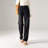 Thick Brushed High-waisted Wide-leg Jeans for Women