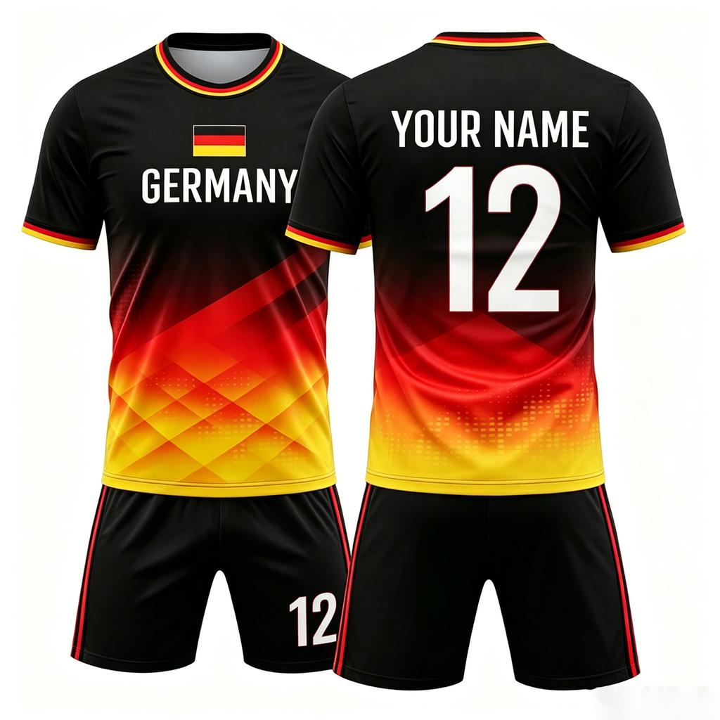 Customizable Two Piece Soccer Jersey Set Lightweight Breathable Fabric Athletic Fit Sportswear for Training and Matches