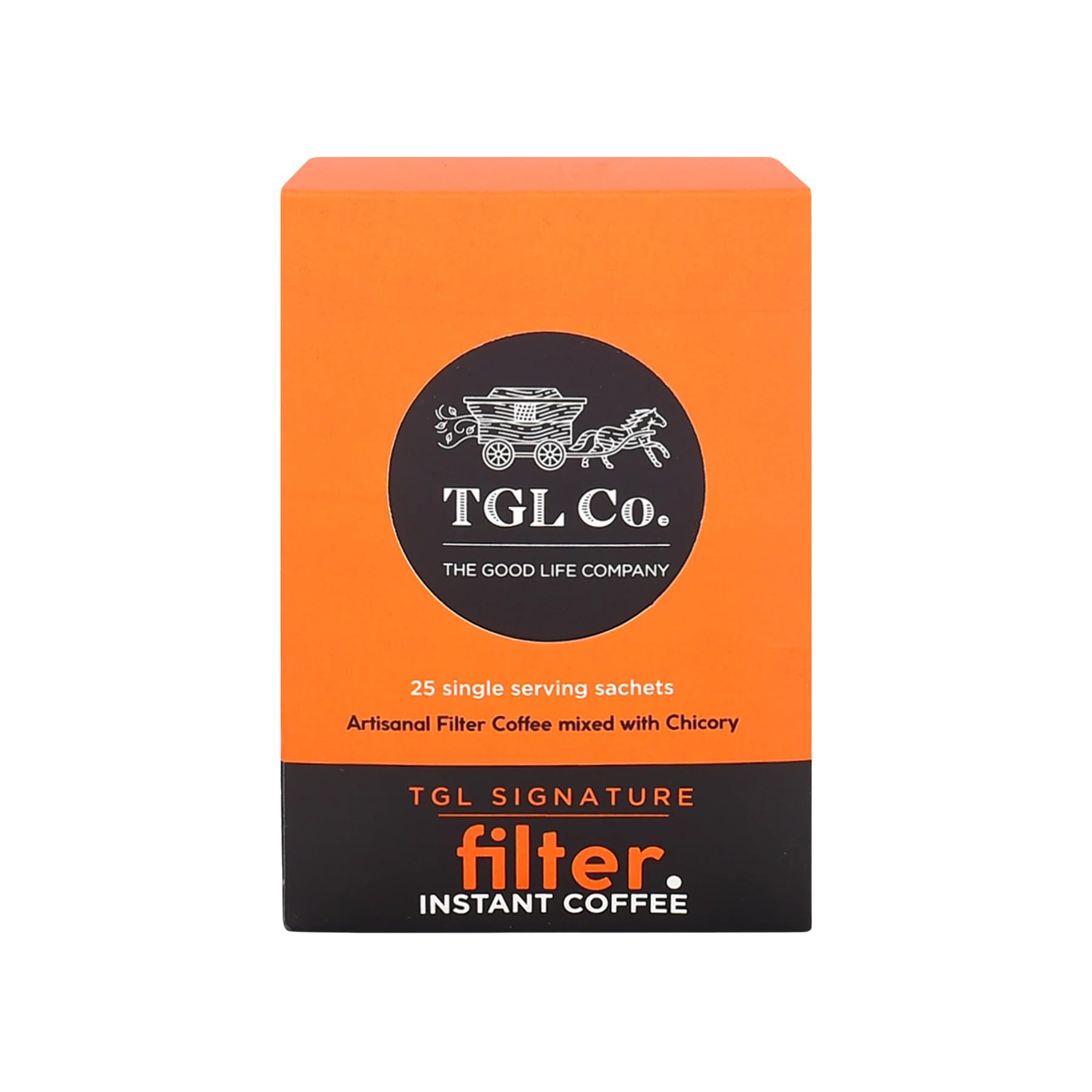 TGL Co. Signature Instant Filter Coffee Sachet (25 Sachets - Trial Pack) Premium Instant Coffee Sachets | Blend of Coffee Beans & Chicory | No Arti