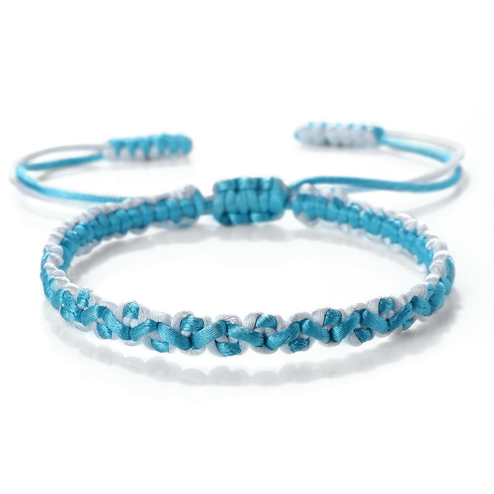 2 Colors Nylon Rope Bracelets for Women Men Handmade Adjustable Braided Knot Bangles Couple Friendship Lucky Daily Jewelry Gifts