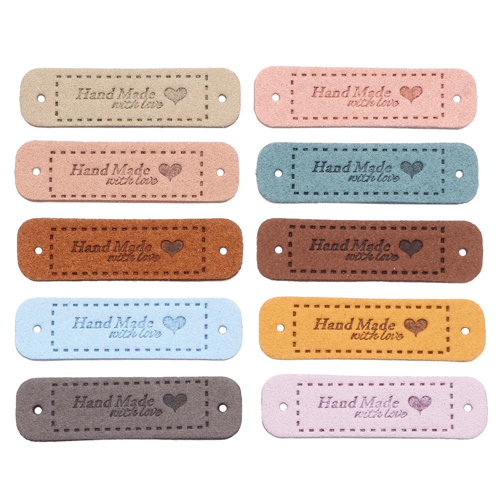 20PCS DIY Sewing Accessories Hats Bags Label Garment Labels Clothes Tags Hand Made With Love