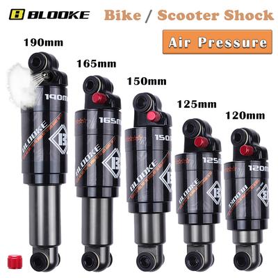 BLOOKE Luftabsorber Stoßdämpfer Hinten Vorne 120 125 150 165 190 MM MTB Fahrrad E-bike Kindshock Mountainbike Roller M365 KUGOO M5 M4